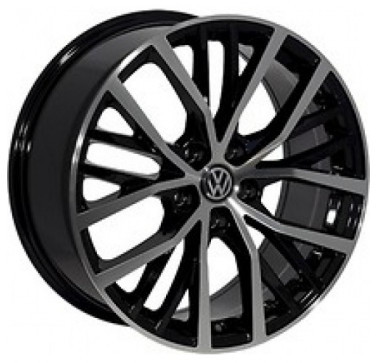 Replica Volkswagen (VV5213) W6.5 R15 PCD5x112 ET35 DIA57.1 black machined face